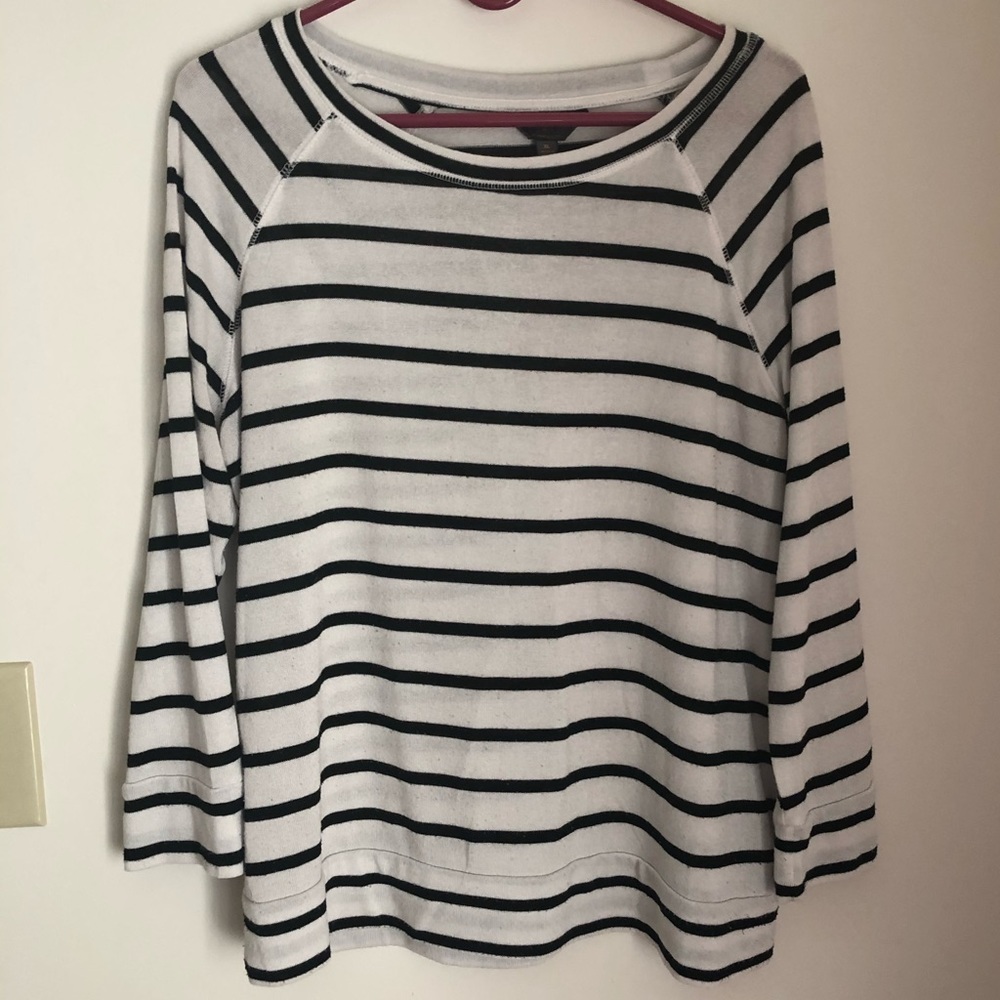 Black and white striped sweater, thin material